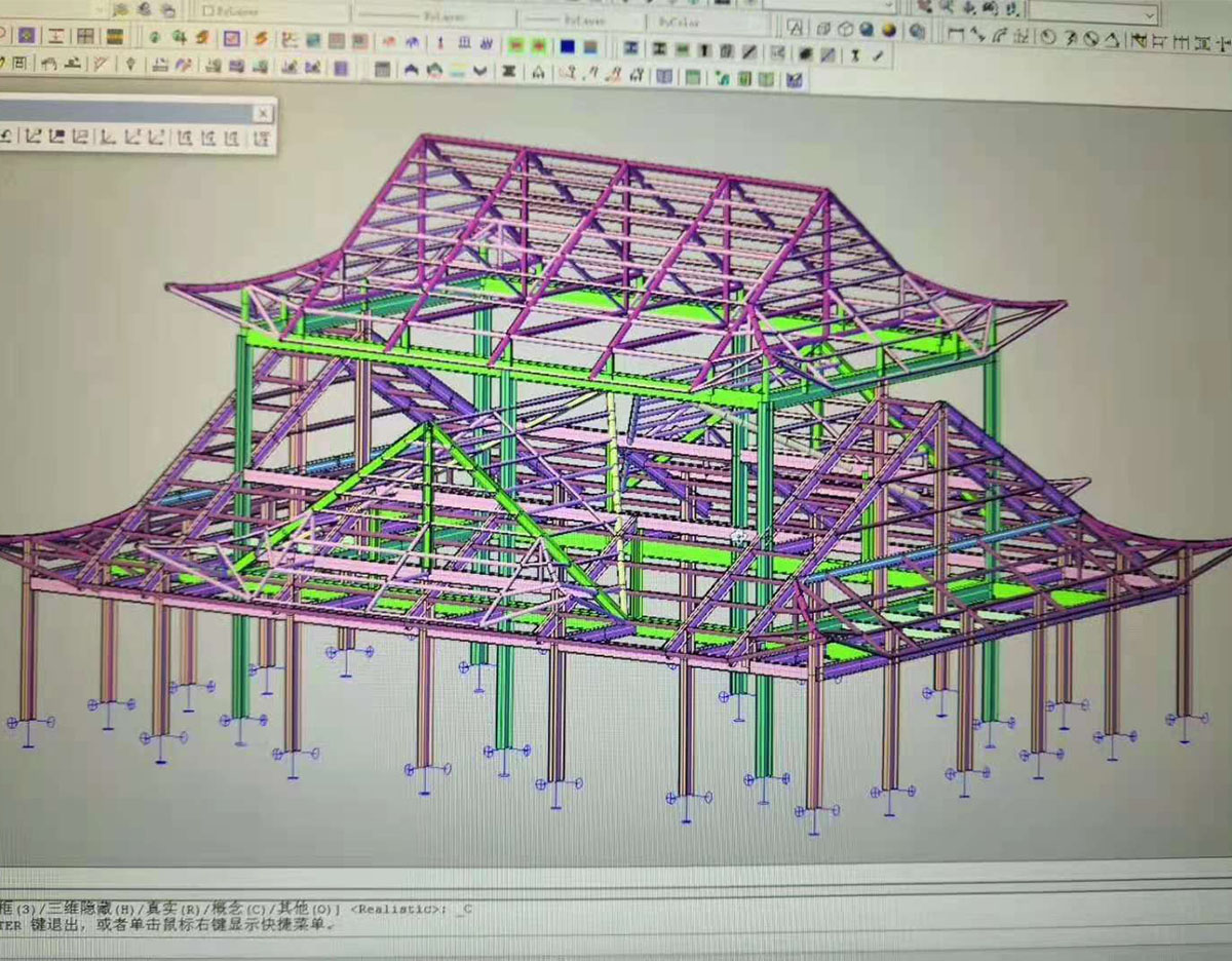 鋼結構仿古建筑設計